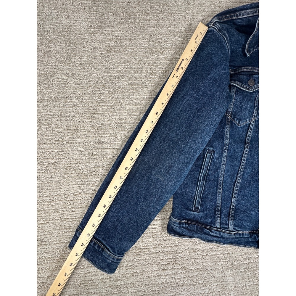 Levis Mens Standard Trucker Denim Jacket Dark Wash Blue Size L L/G - Picture 5 of 11